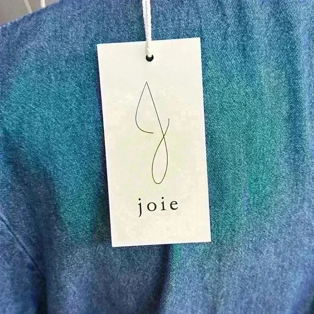 NWT Joie Denim Button Up Collared Short Sleeve Dress Size M‎ - Picture 5 of 9